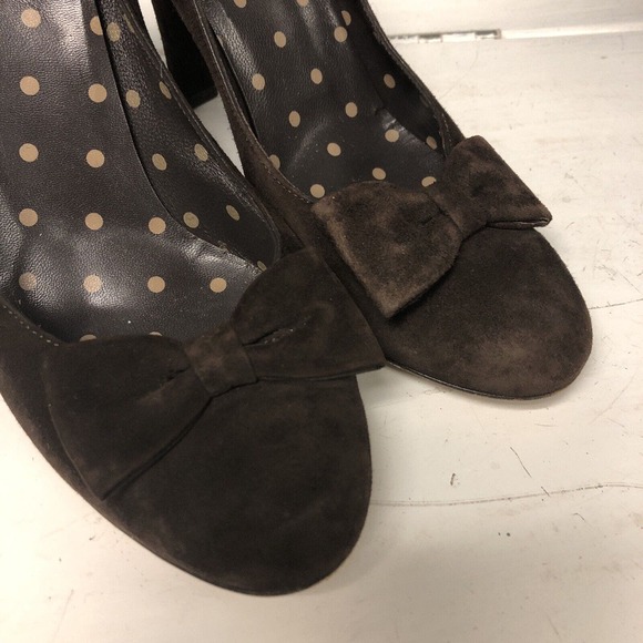 Moschino Cheap and Chic Womens Brown Suede Bow Accents Heels Shoes Bow US 8 / 39 - Picture 10 of 10